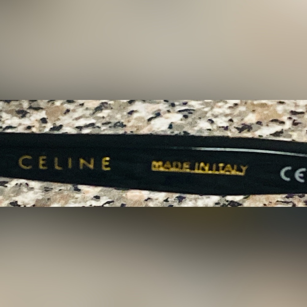 CELINE  Black Sunglasses with Gold Accents - Picture 8 of 10